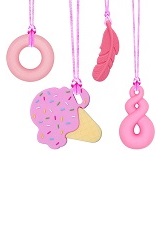 gorgeous small 4 pack chewable necklaces 
